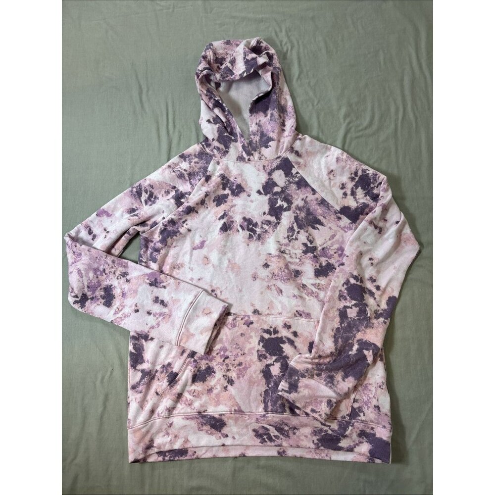 Athleta Girl in Your Element 2.0 Hoodie Moonstone Pink Purple White Dye XXL 16
